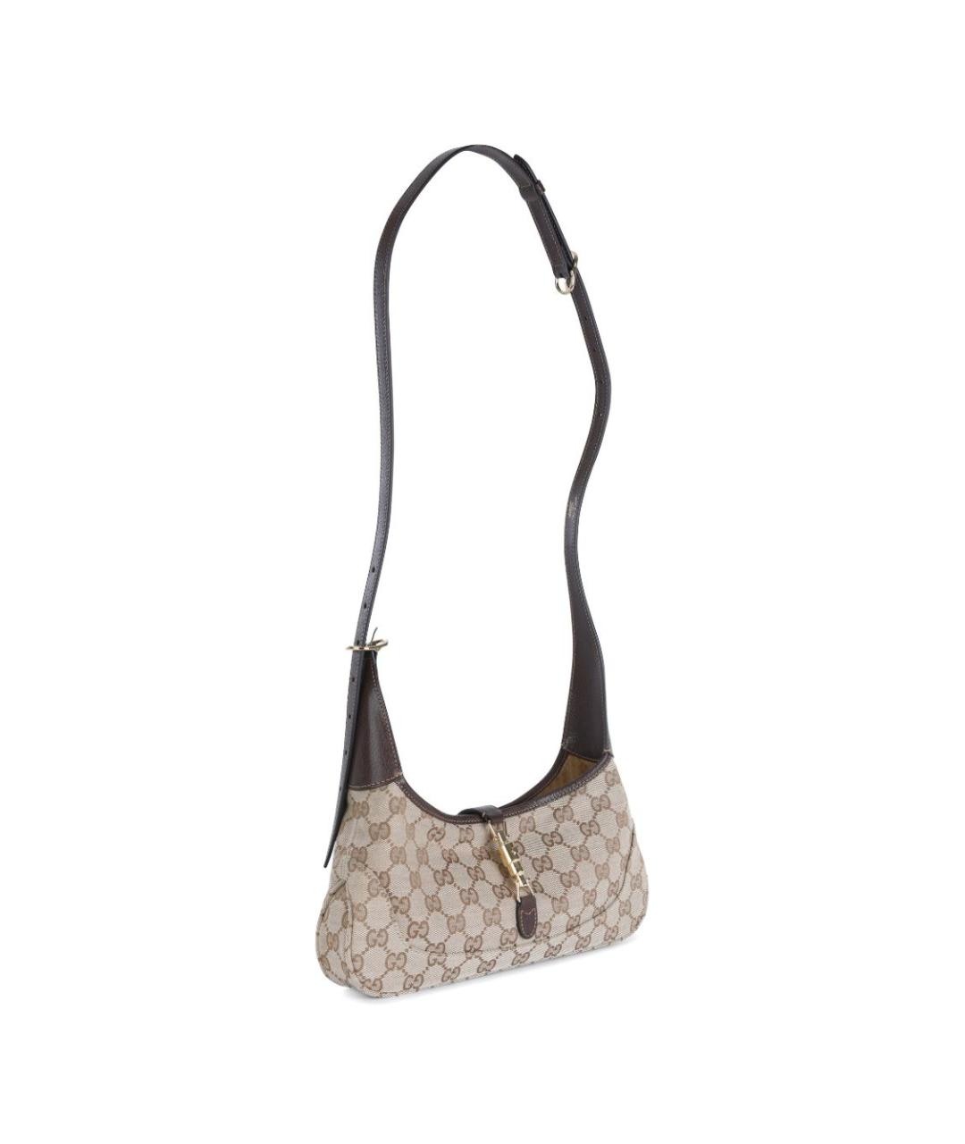 GUCCI Бежевая сумка через плечо из канвы, фото 6