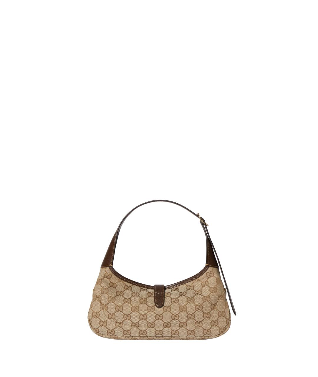 GUCCI Бежевая сумка через плечо из канвы, фото 2