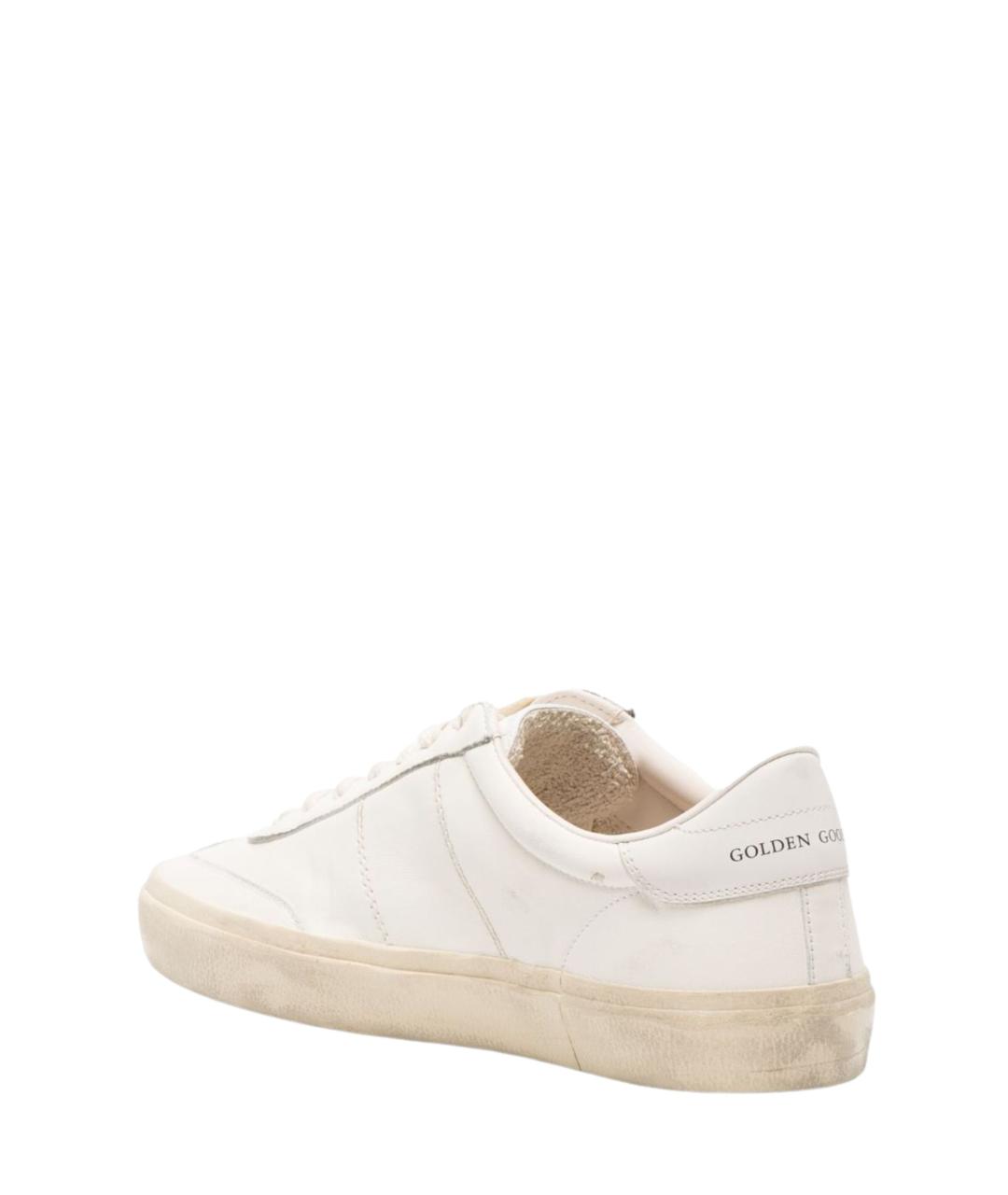GOLDEN GOOSE Белые кожаные низкие кроссовки / кеды, фото 3