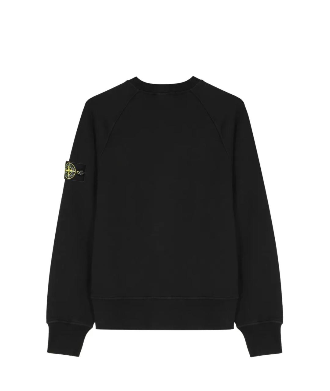 STONE ISLAND Черный хлопковый джемпер / свитер, фото 2
