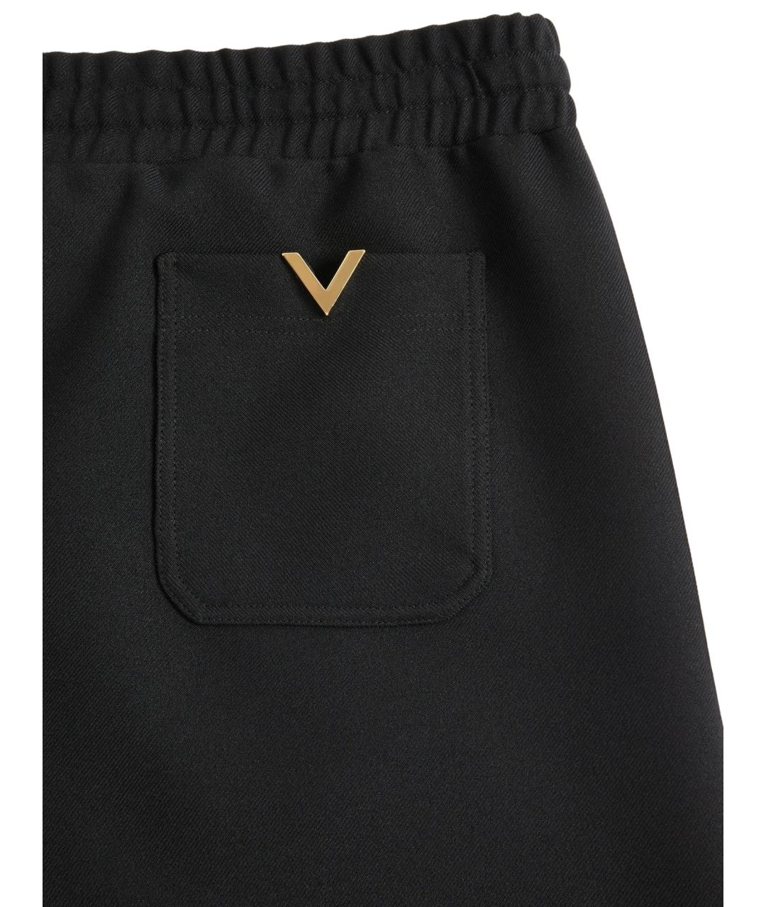 VALENTINO Черные полиэстеровые повседневные брюки, фото 4