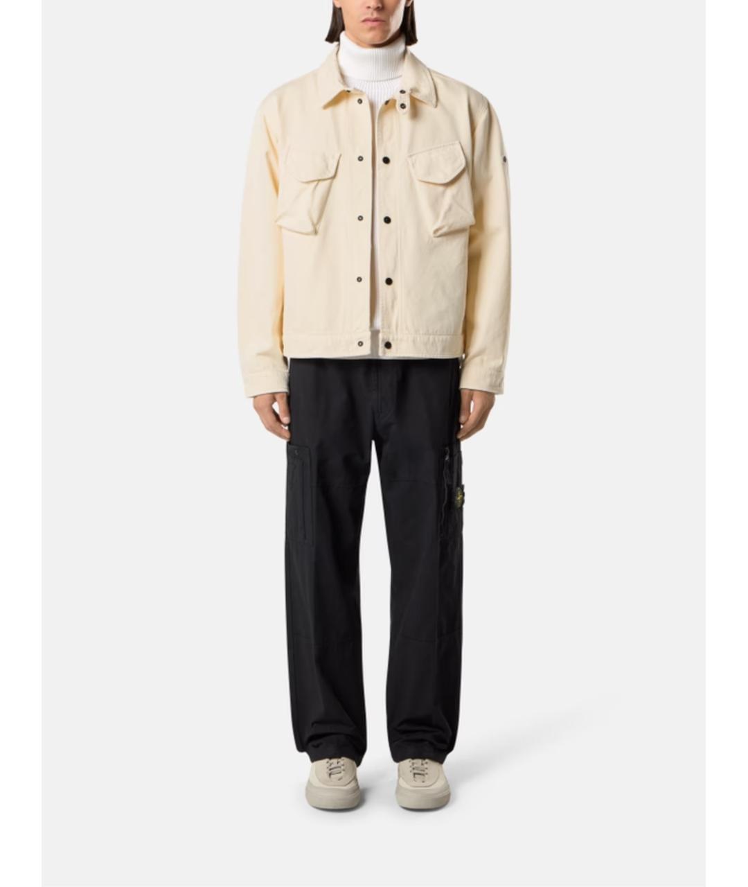 STONE ISLAND Черные хлопковые повседневные брюки, фото 3
