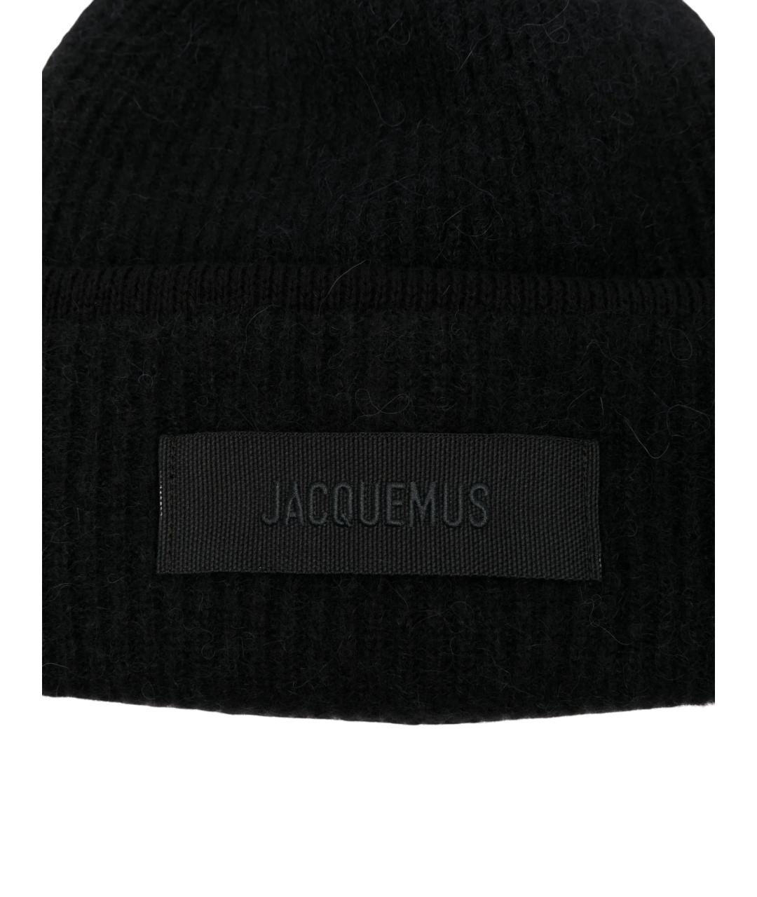 JACQUEMUS Черная шерстяная шапка, фото 2