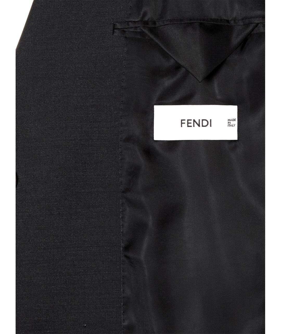 FENDI Черный шерстяной пиджак, фото 3