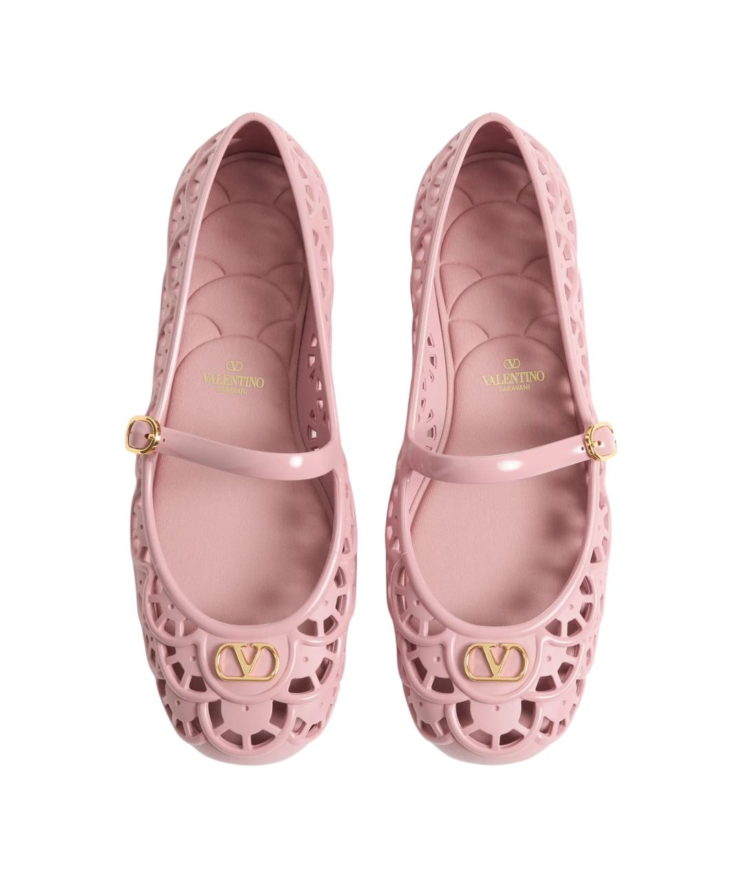 VALENTINO Розовые резиновые балетки, фото 4