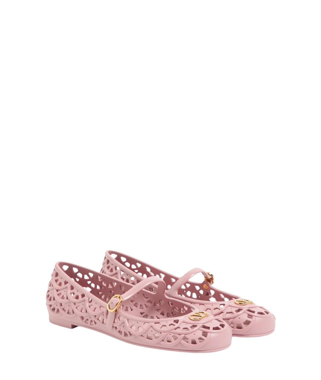VALENTINO Розовые резиновые балетки, фото 2