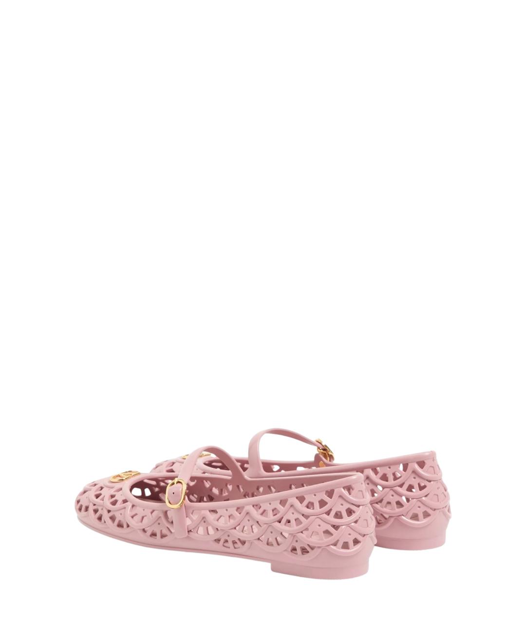 VALENTINO Розовые резиновые балетки, фото 3