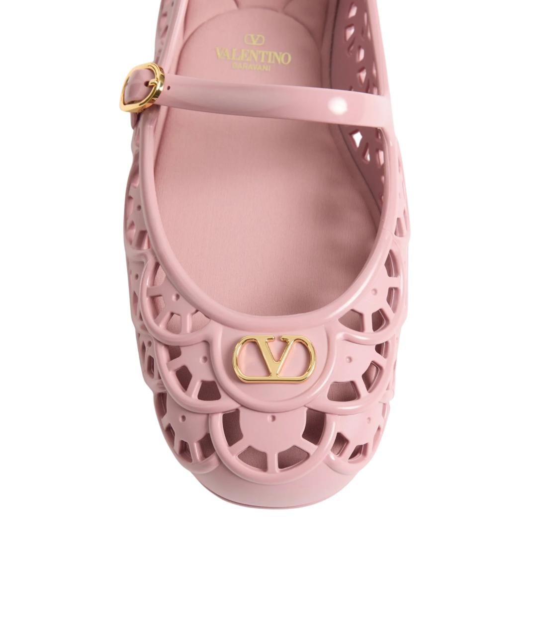 VALENTINO Розовые резиновые балетки, фото 5