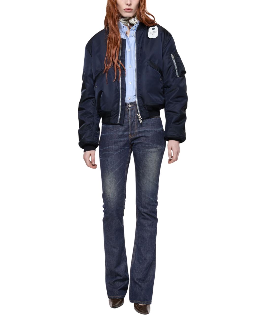 ACNE STUDIOS Синие хлопковые прямые джинсы, фото 3
