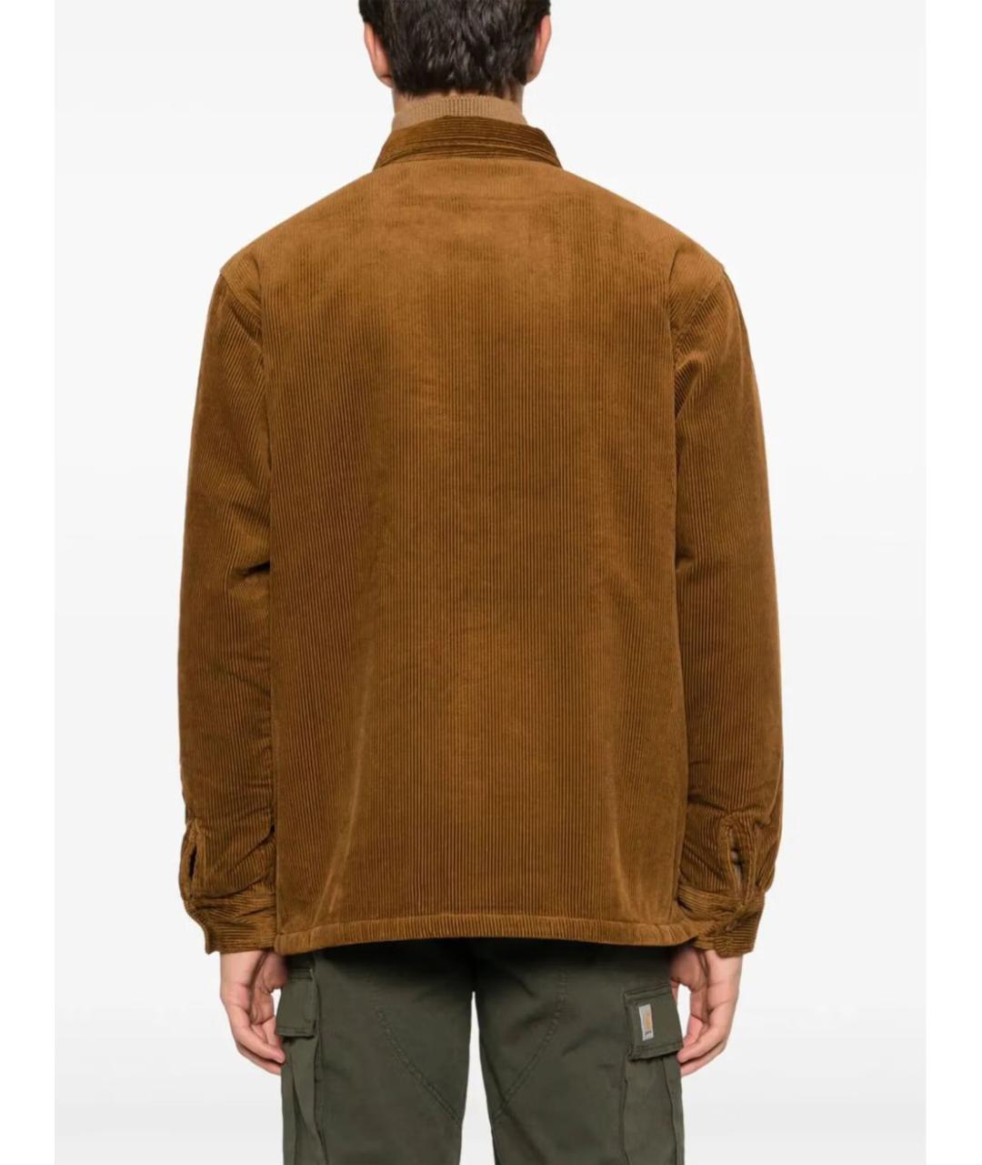 CARHARTT WIP Коричневая хлопковая кэжуал рубашка, фото 3