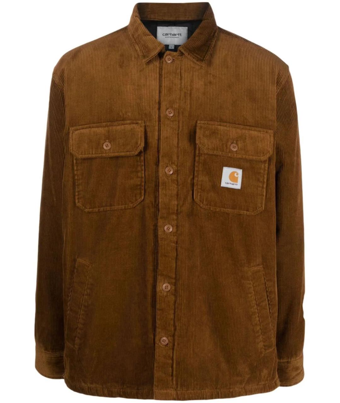 CARHARTT WIP Коричневая хлопковая кэжуал рубашка, фото 1