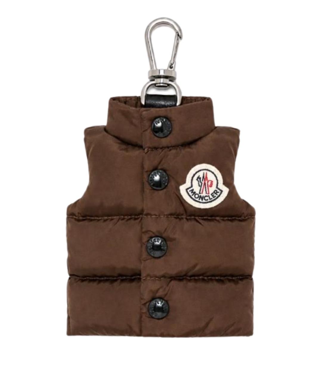 MONCLER Коричневый брелок, фото 1