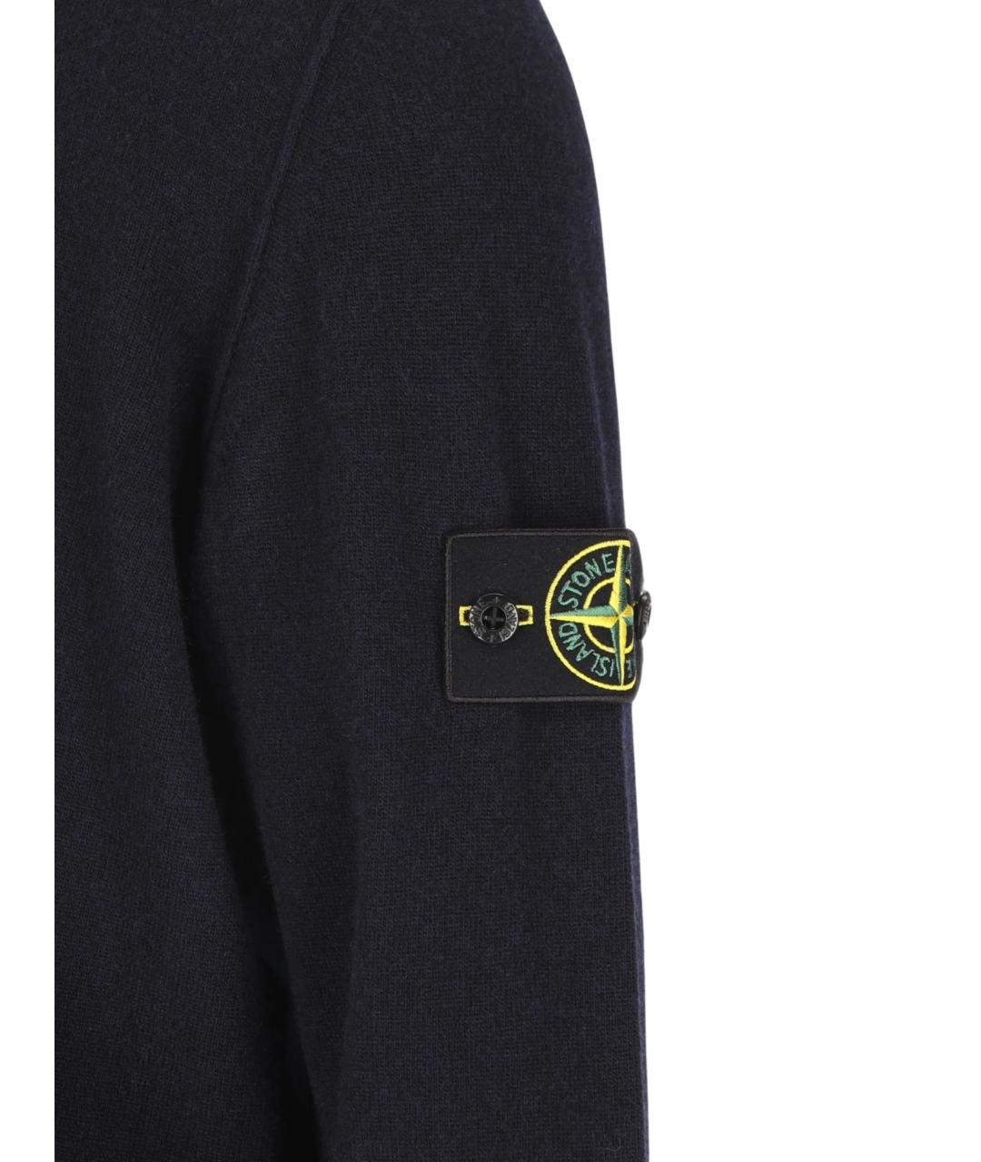 STONE ISLAND Синий шерстяной джемпер / свитер, фото 3