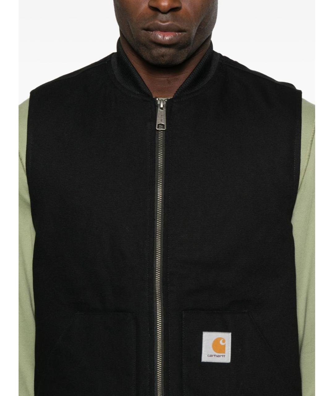 CARHARTT WIP Черная хлопковая жилетка, фото 3