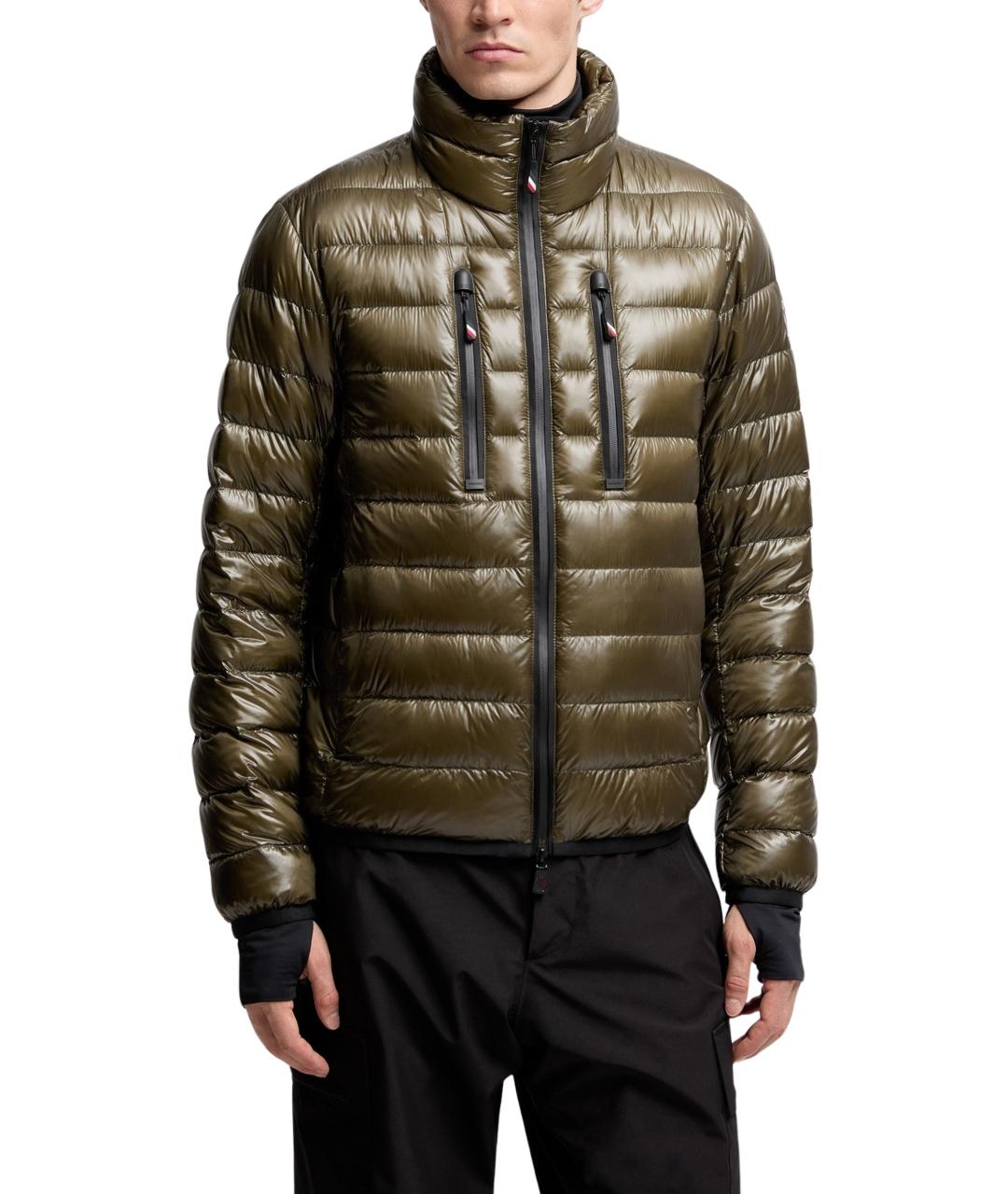 MONCLER GRENOBLE Зеленый полиэстеровый пуховик, фото 2