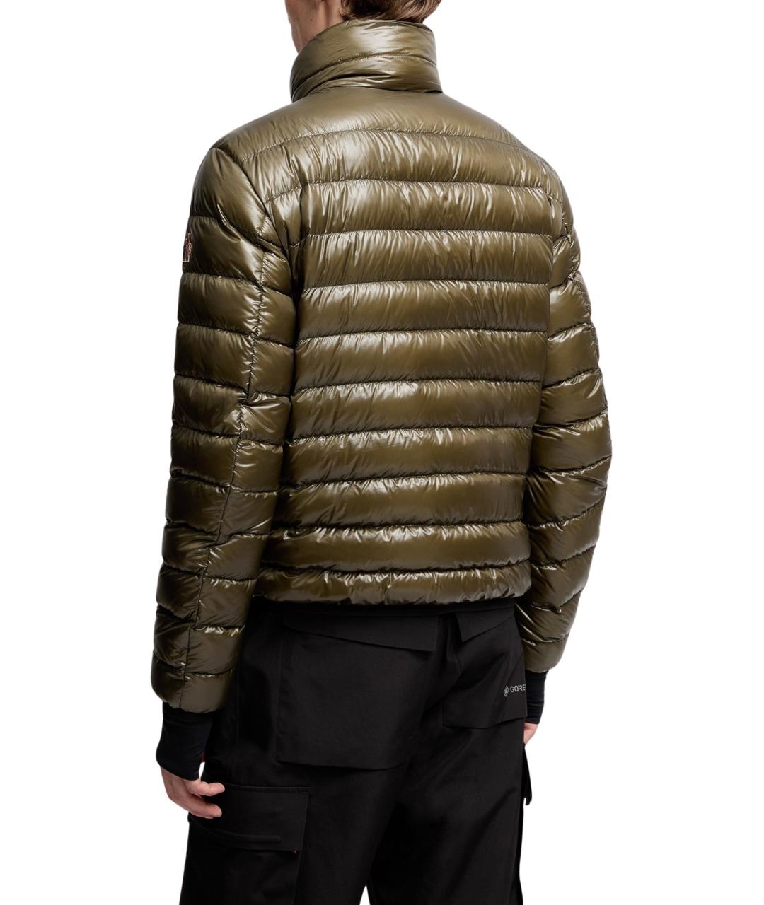 MONCLER GRENOBLE Зеленый полиэстеровый пуховик, фото 3