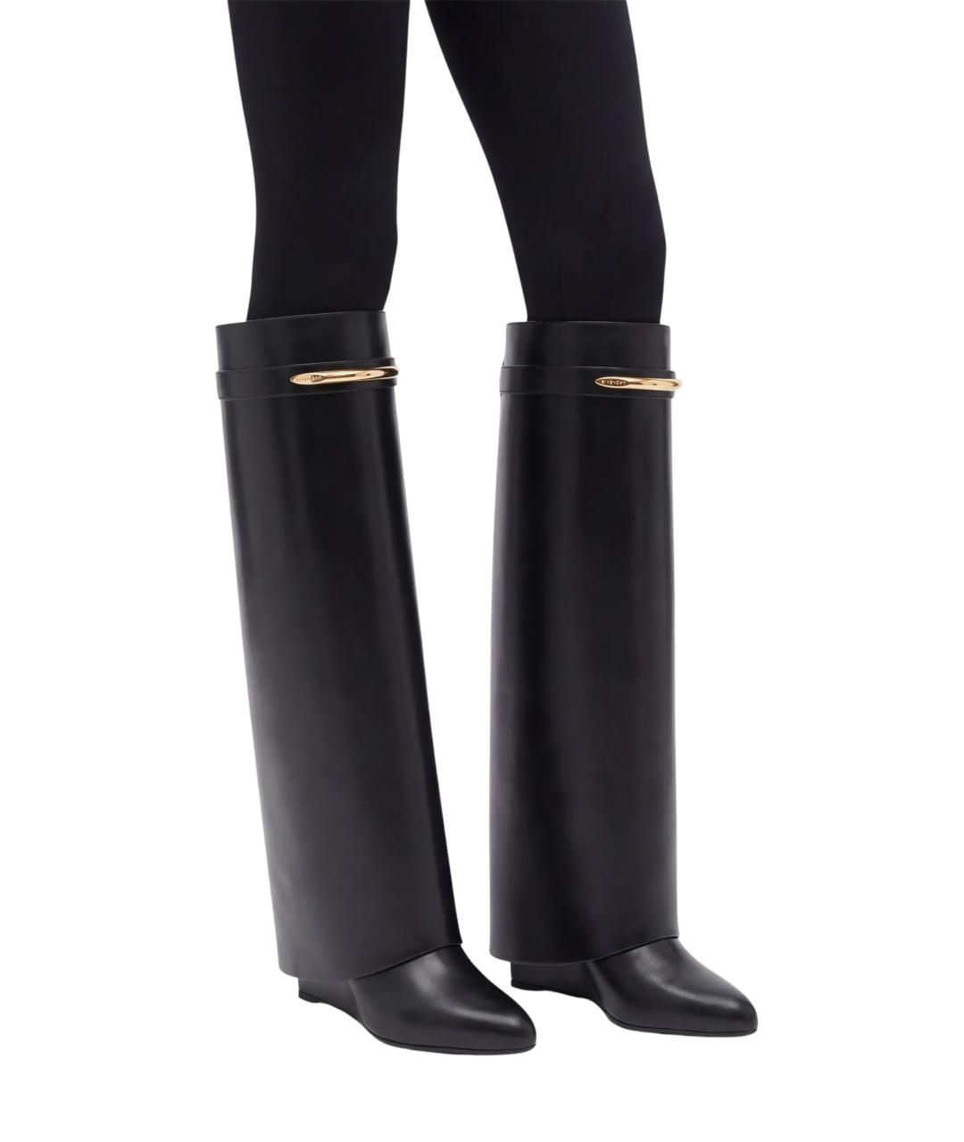 GIVENCHY Черные кожаные сапоги, фото 5