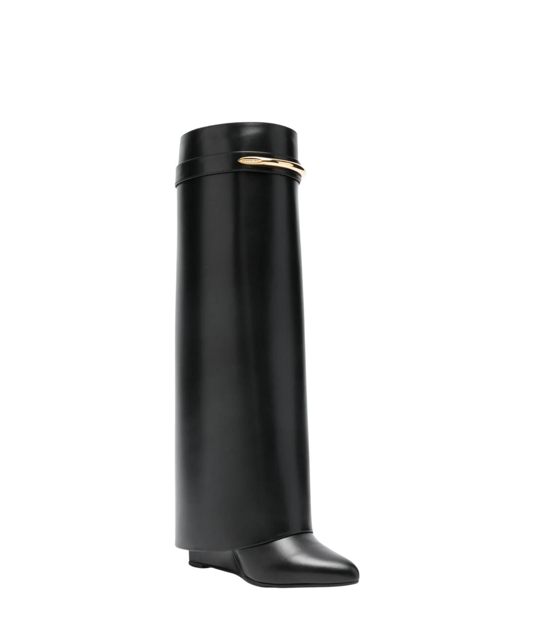 GIVENCHY Черные кожаные сапоги, фото 2