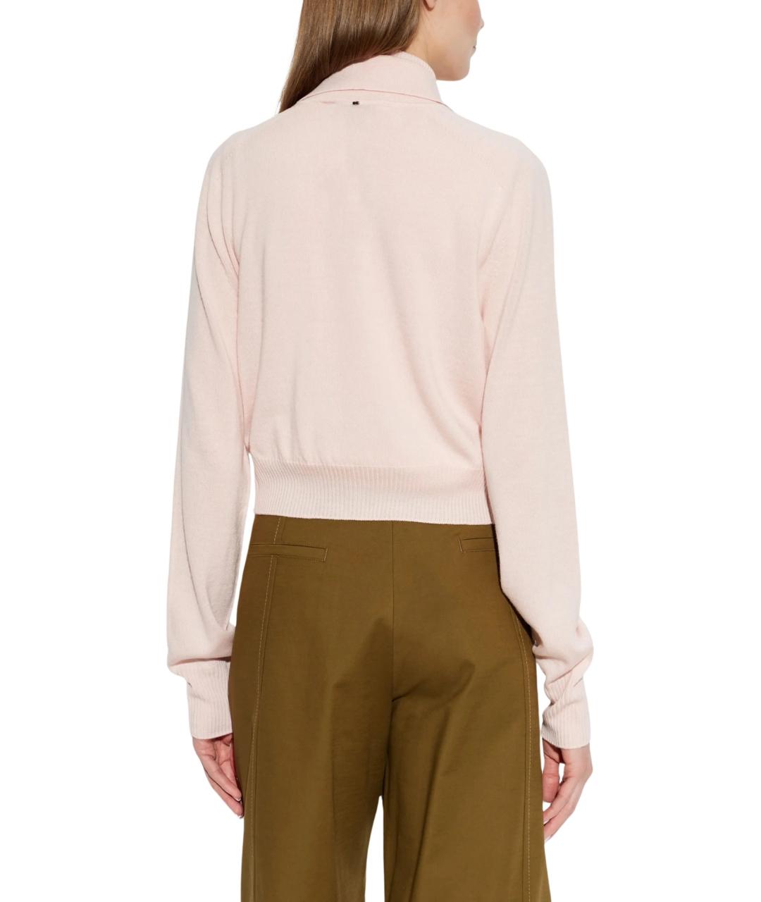 SPORTMAX Розовый шерстяной кардиган, фото 3