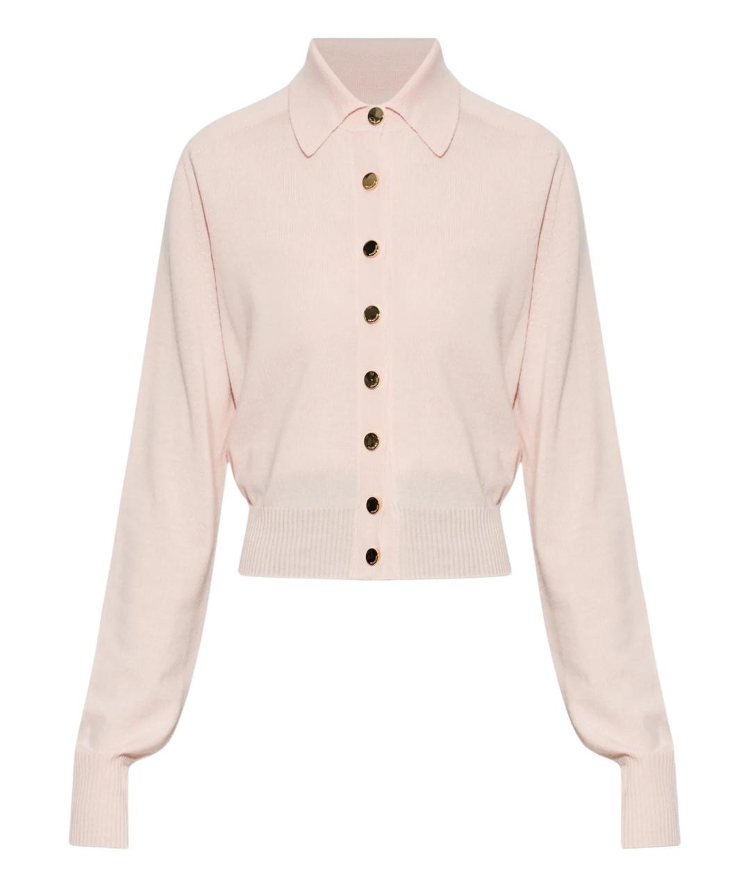 SPORTMAX Розовый шерстяной кардиган, фото 1