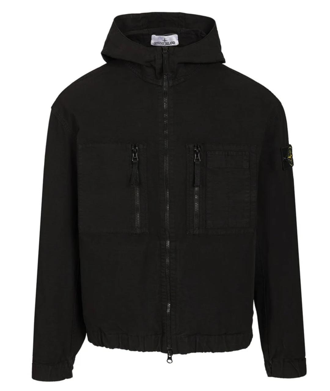 STONE ISLAND Черная хлопковая куртка, фото 1