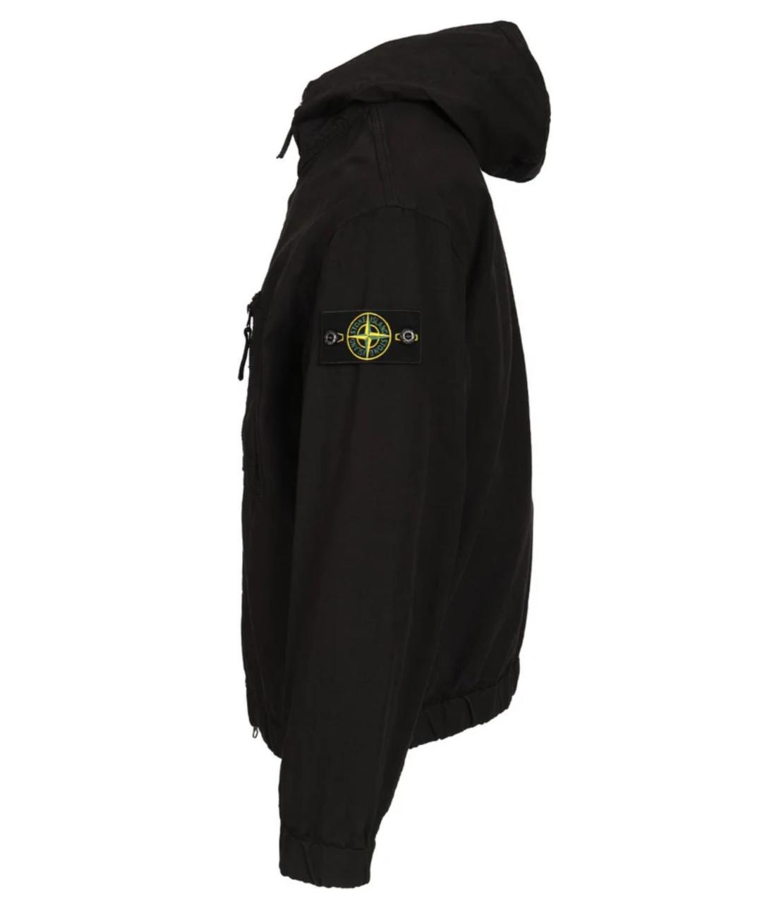 STONE ISLAND Черная хлопковая куртка, фото 2