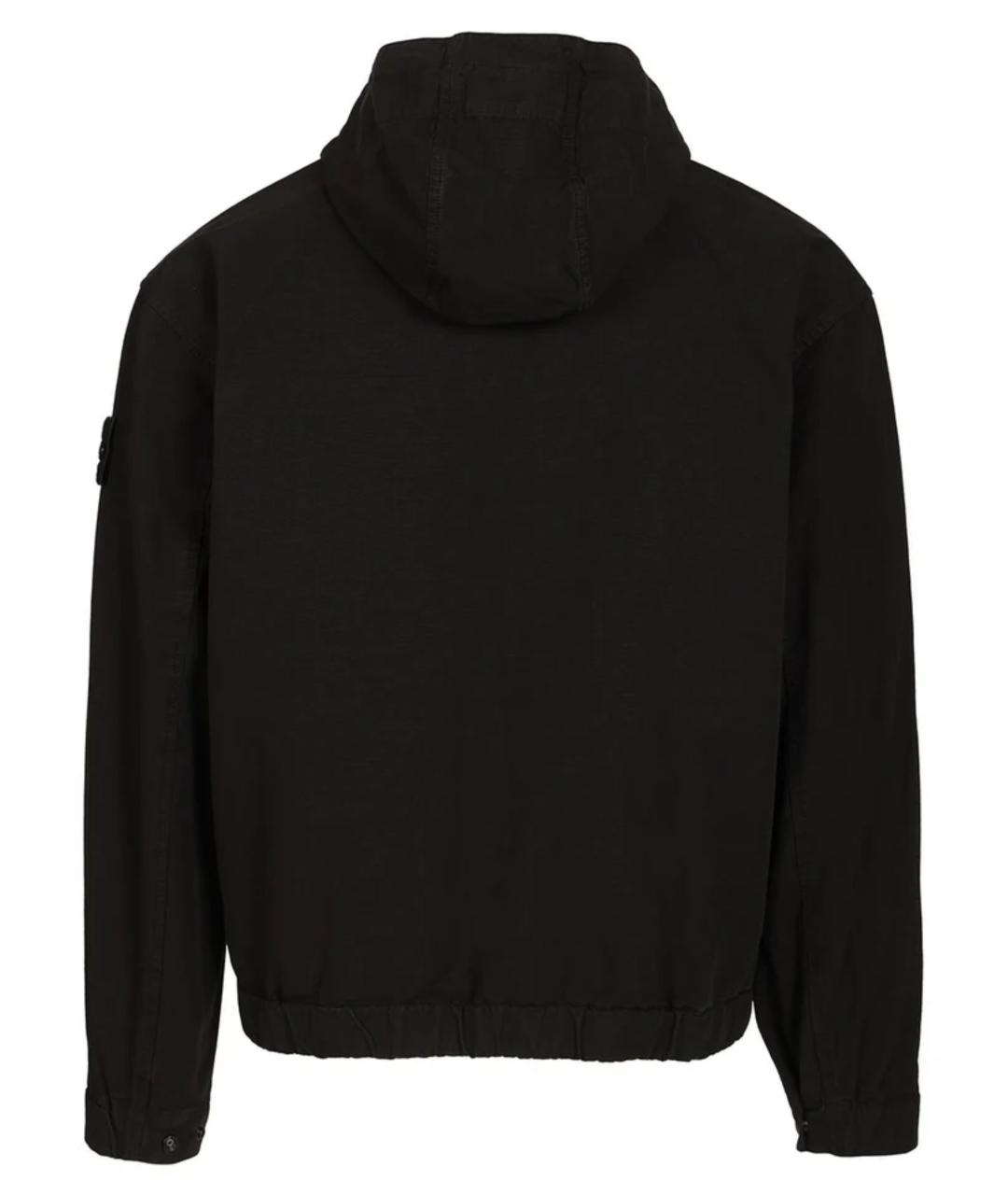 STONE ISLAND Черная хлопковая куртка, фото 3