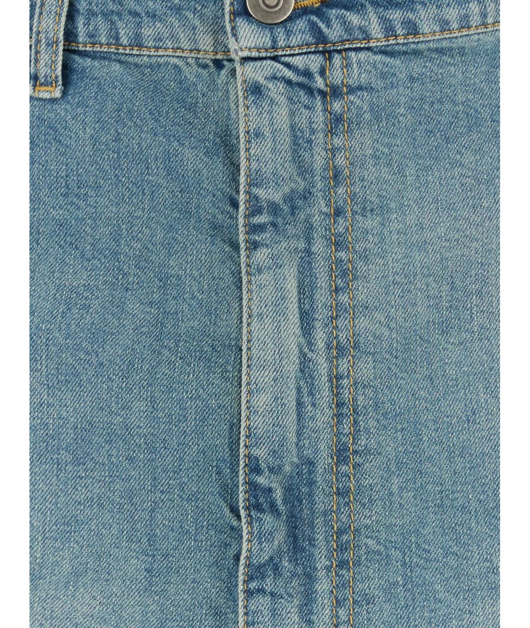 MAISON MARGIELA Голубые хлопковые джинсы, фото 7