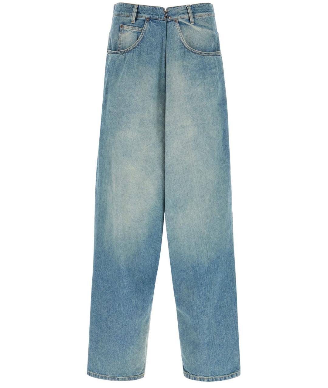 MAISON MARGIELA Голубые хлопковые джинсы, фото 1