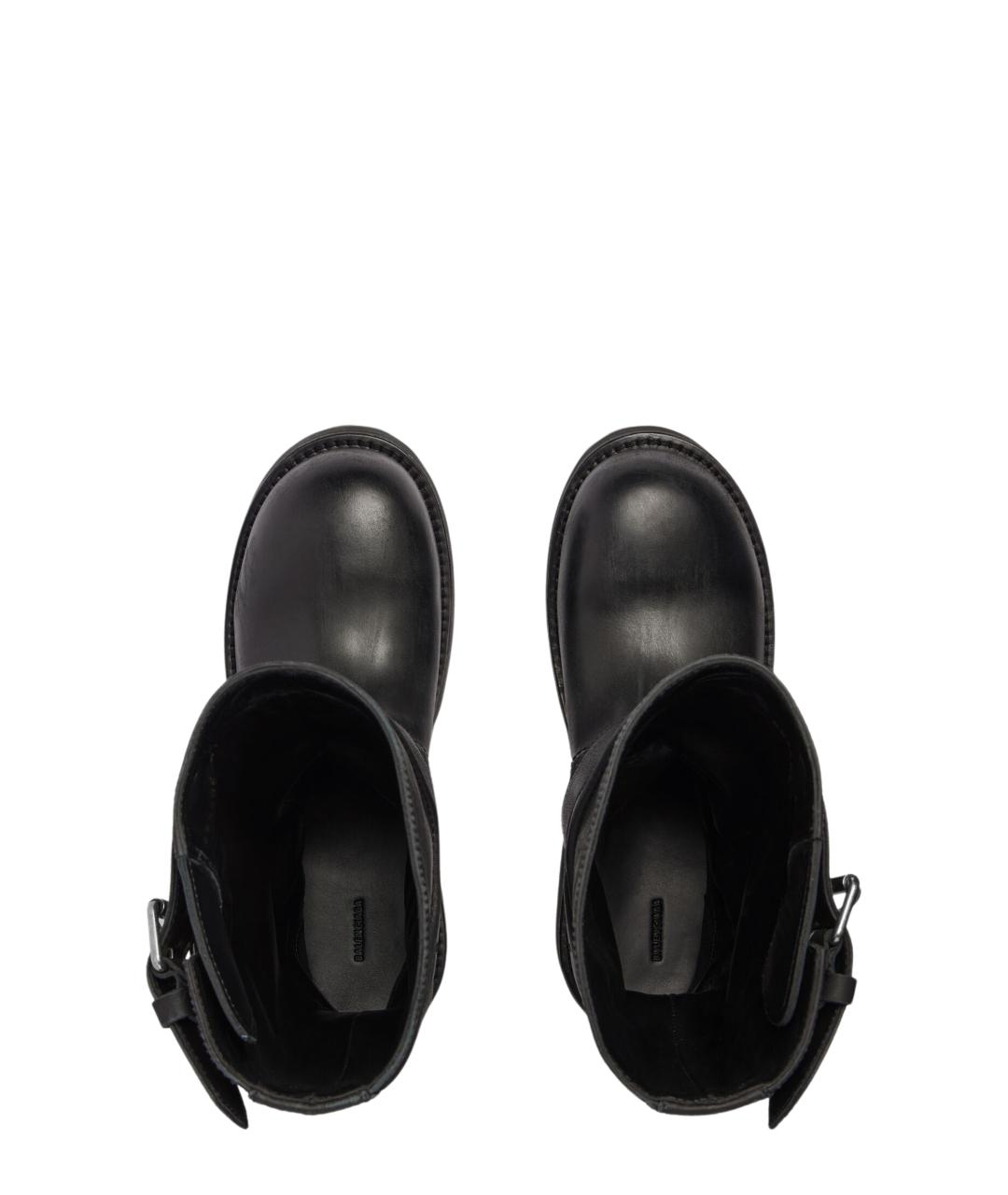 BALENCIAGA Черные кожаные сапоги, фото 5