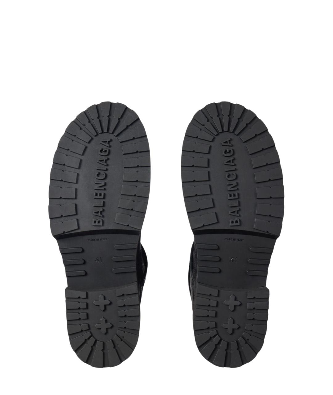 BALENCIAGA Черные кожаные сапоги, фото 6