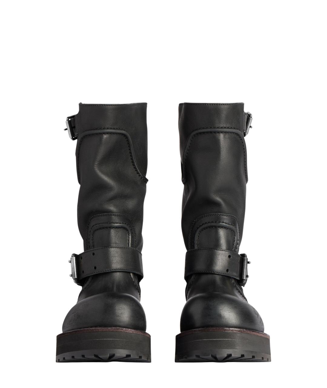 BALENCIAGA Черные кожаные сапоги, фото 3