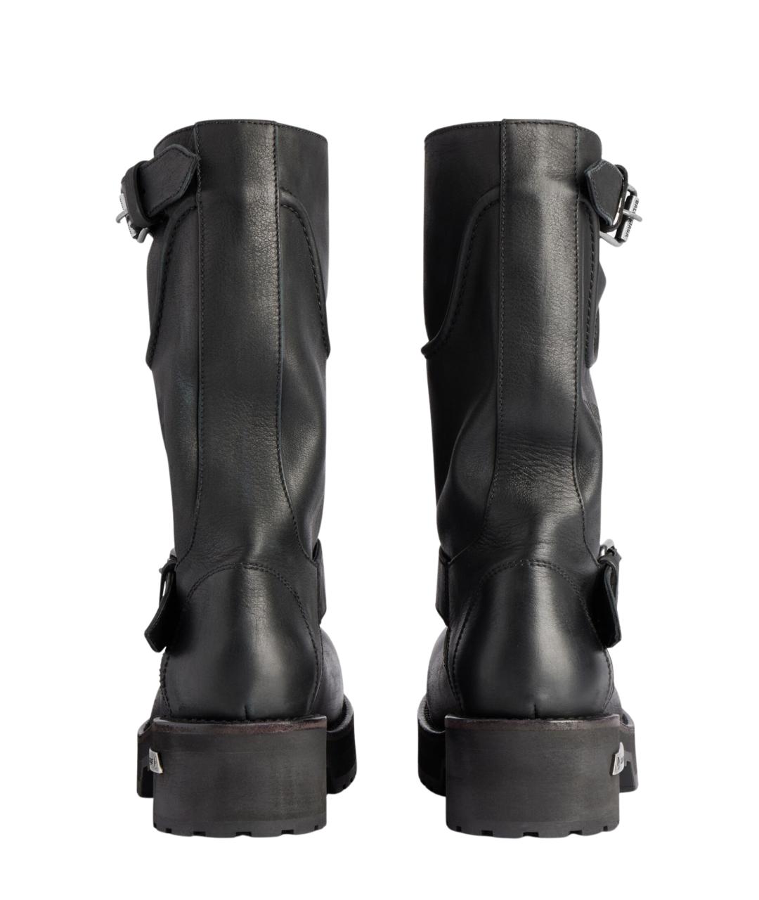 BALENCIAGA Черные кожаные сапоги, фото 4