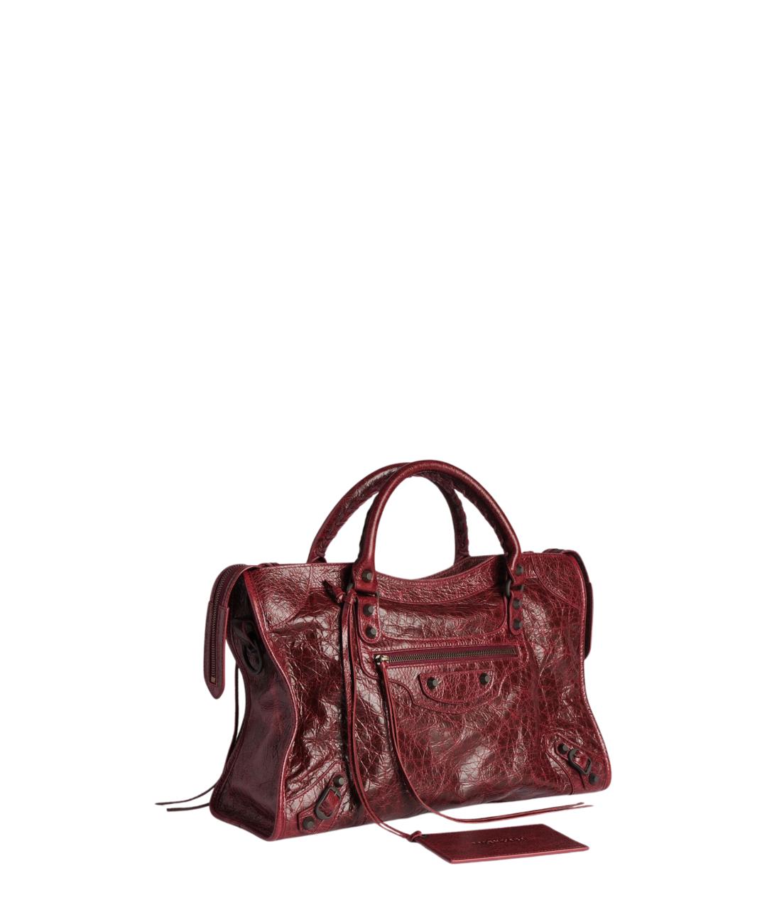 BALENCIAGA Красная кожаная сумка тоут, фото 2