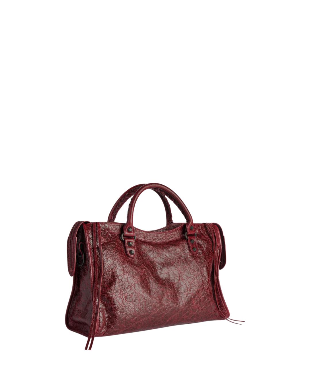 BALENCIAGA Красная кожаная сумка тоут, фото 3