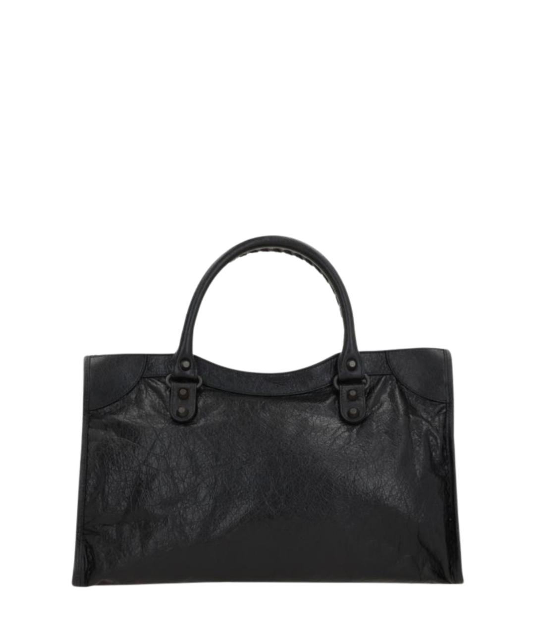 BALENCIAGA Черная кожаная сумка тоут, фото 3