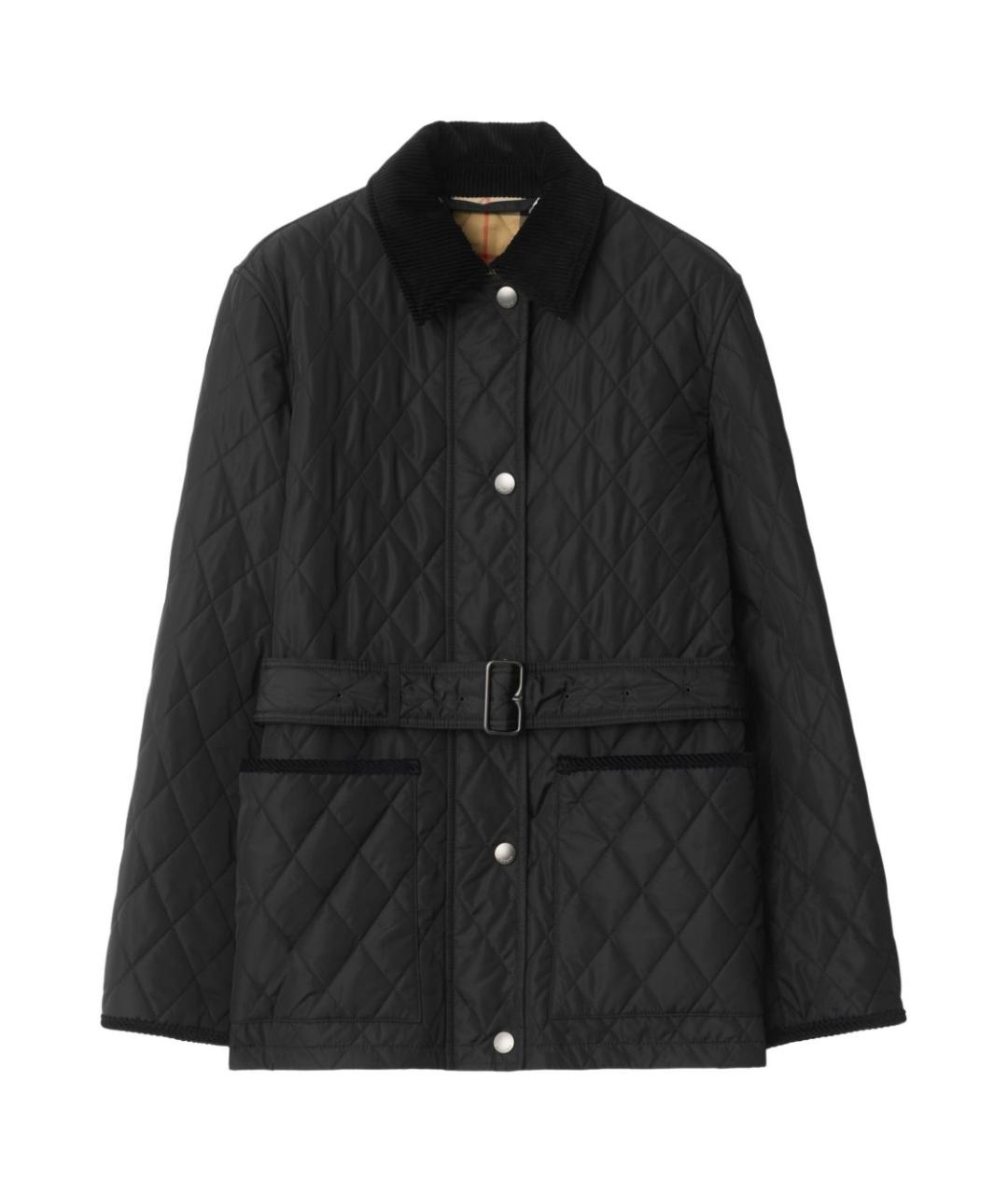 BURBERRY Черная полиэстеровая куртка, фото 4