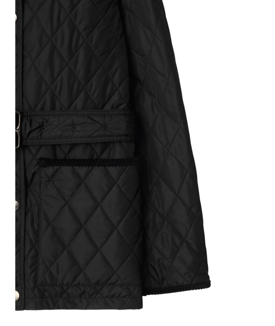 BURBERRY Черная полиэстеровая куртка, фото 3