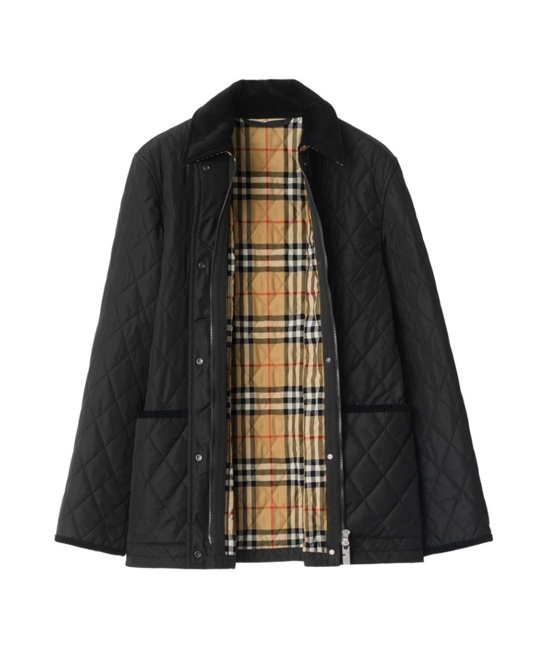 BURBERRY Черная полиэстеровая куртка, фото 2