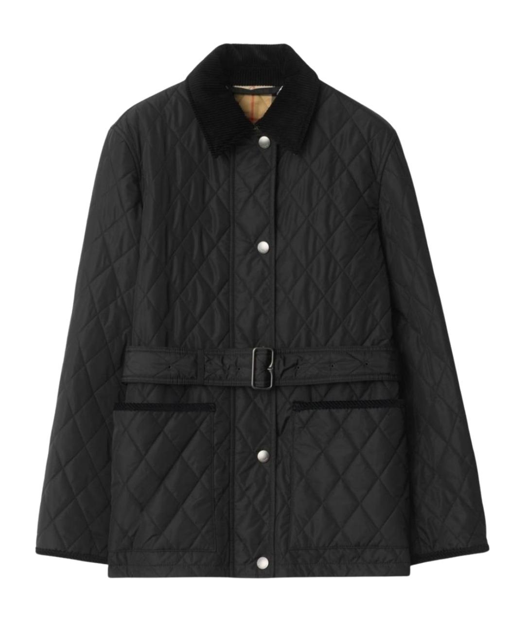 BURBERRY Черная полиэстеровая куртка, фото 1