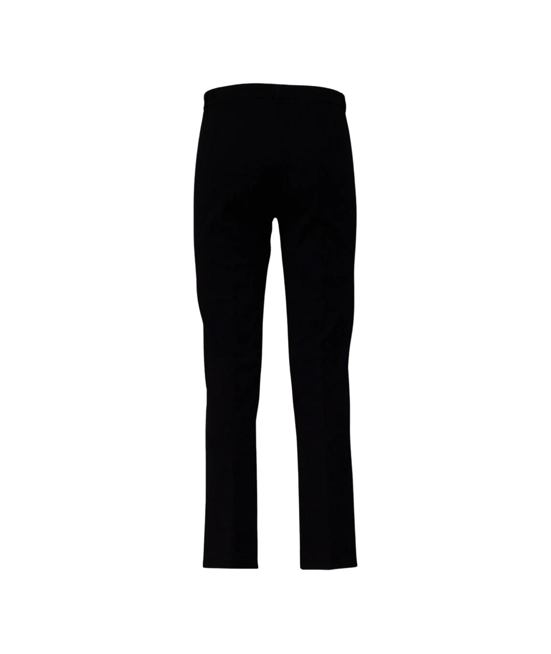 'S MAX MARA Черные хлопковые прямые брюки, фото 2