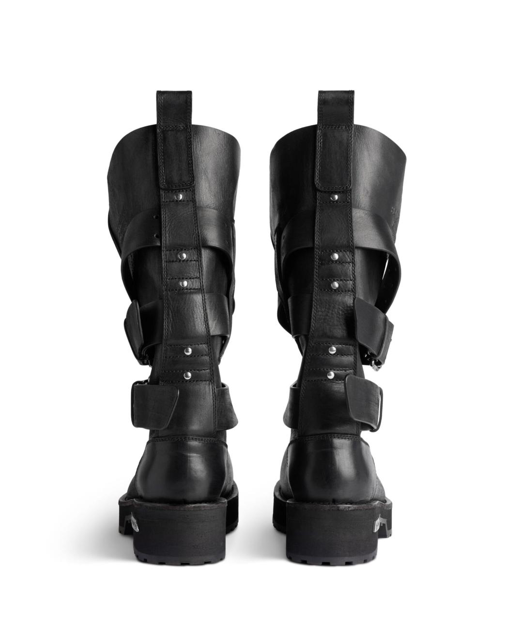 BALENCIAGA Черные кожаные сапоги, фото 4