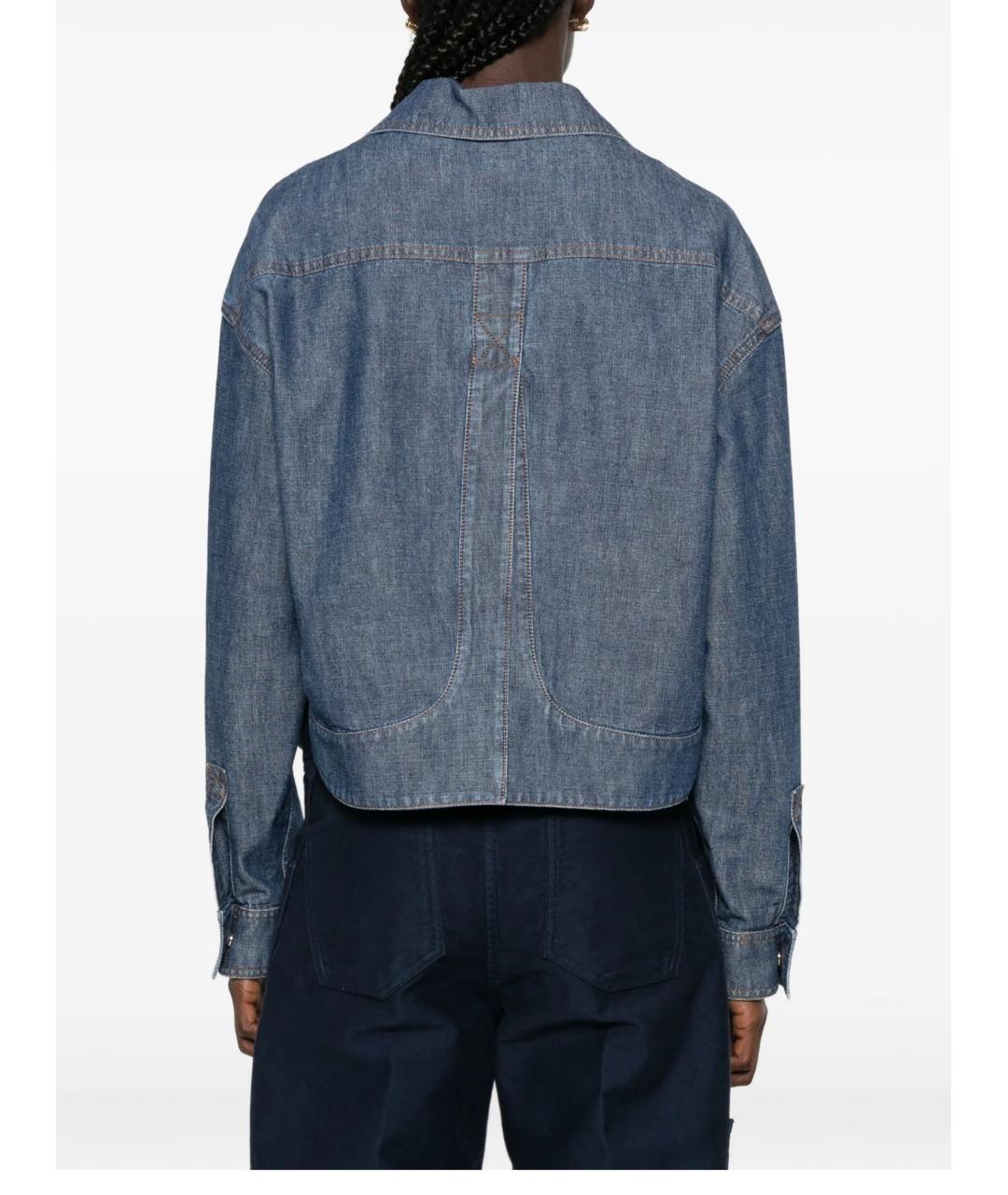 FENDI Синяя хлопковая куртка, фото 4