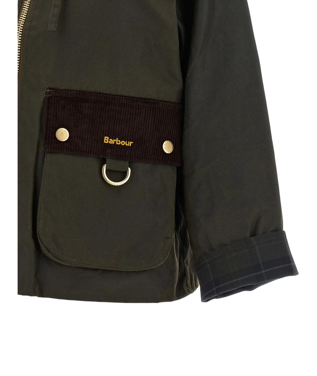 BARBOUR Зеленая хлопковая куртка, фото 4