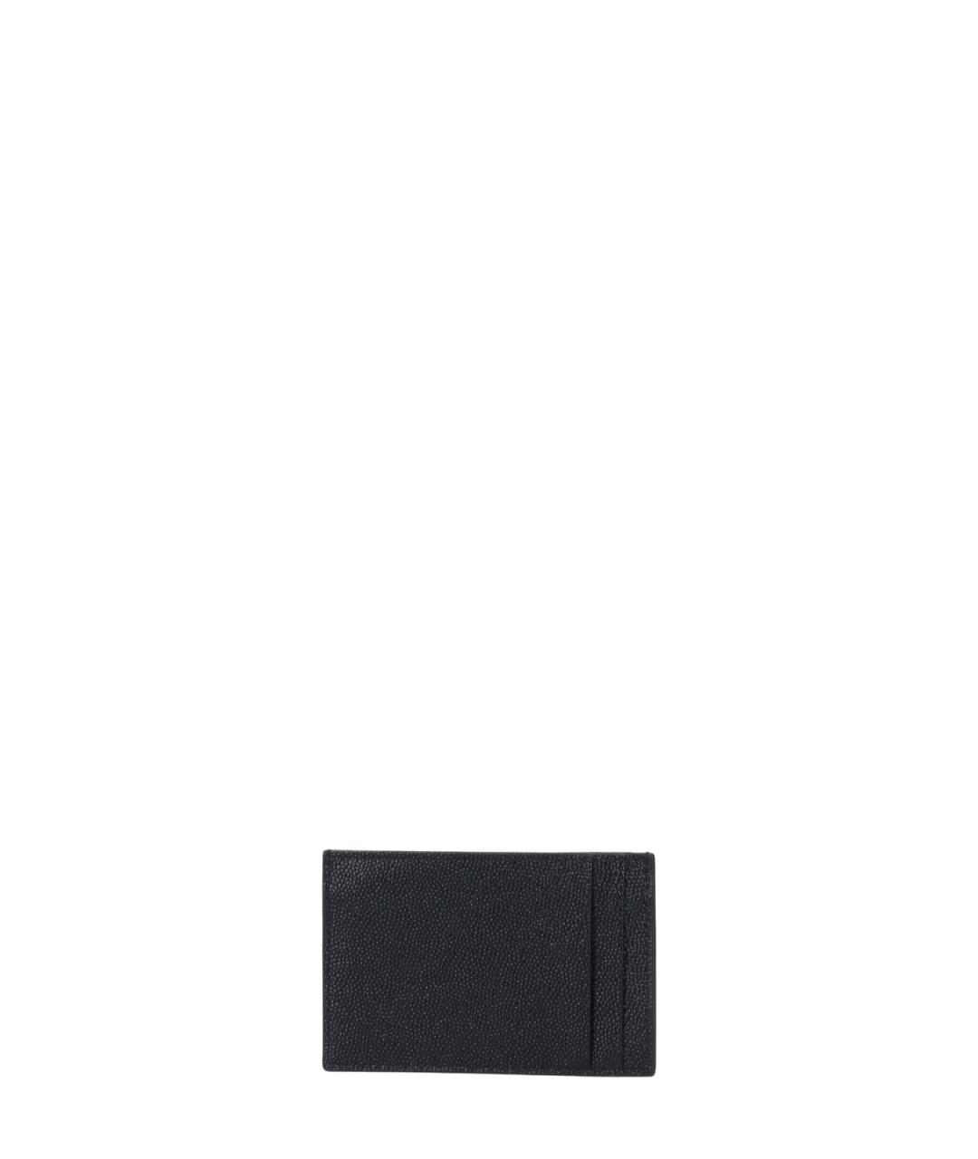 SAINT LAURENT Черный кожаный кардхолдер, фото 3