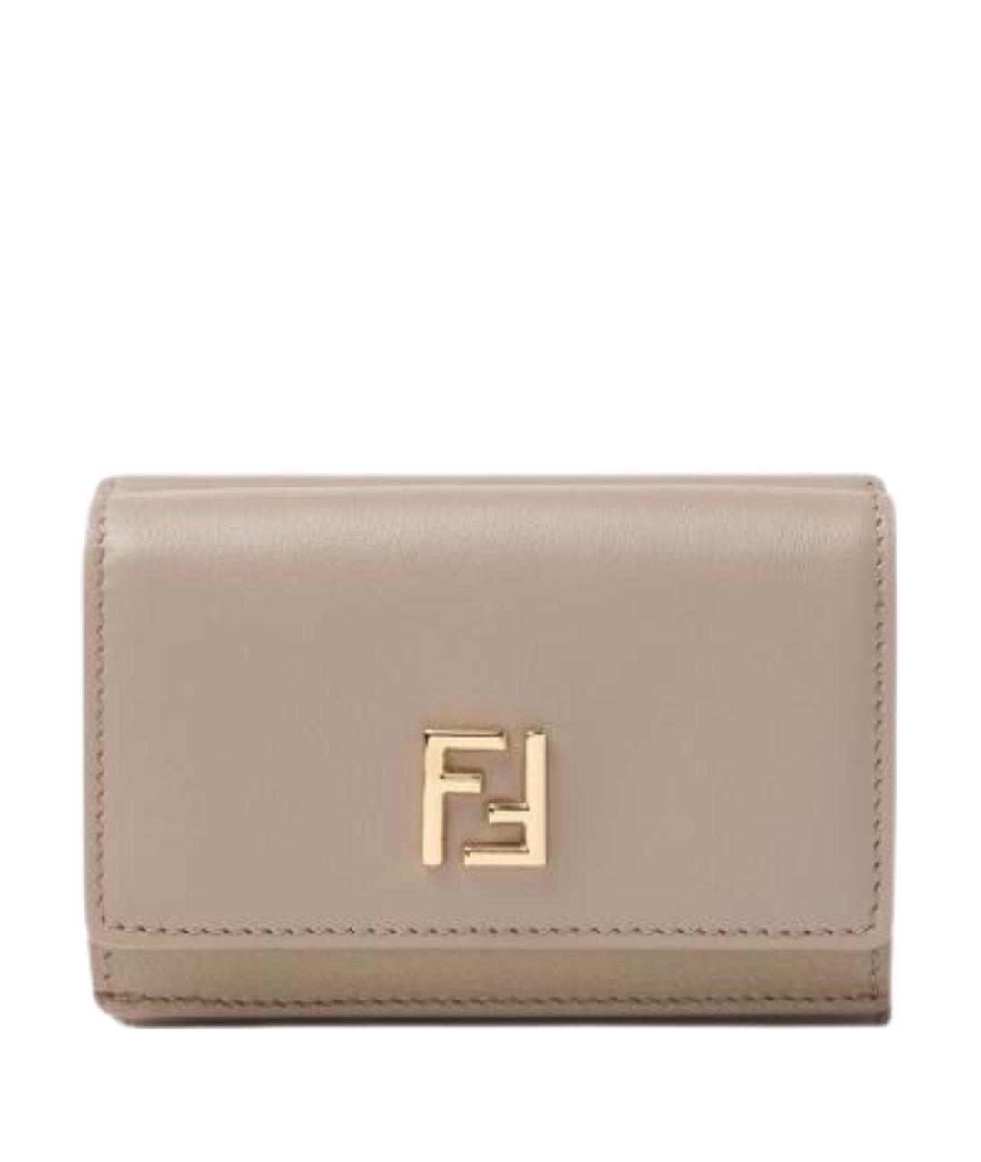 FENDI Бежевый кожаный кошелек, фото 1