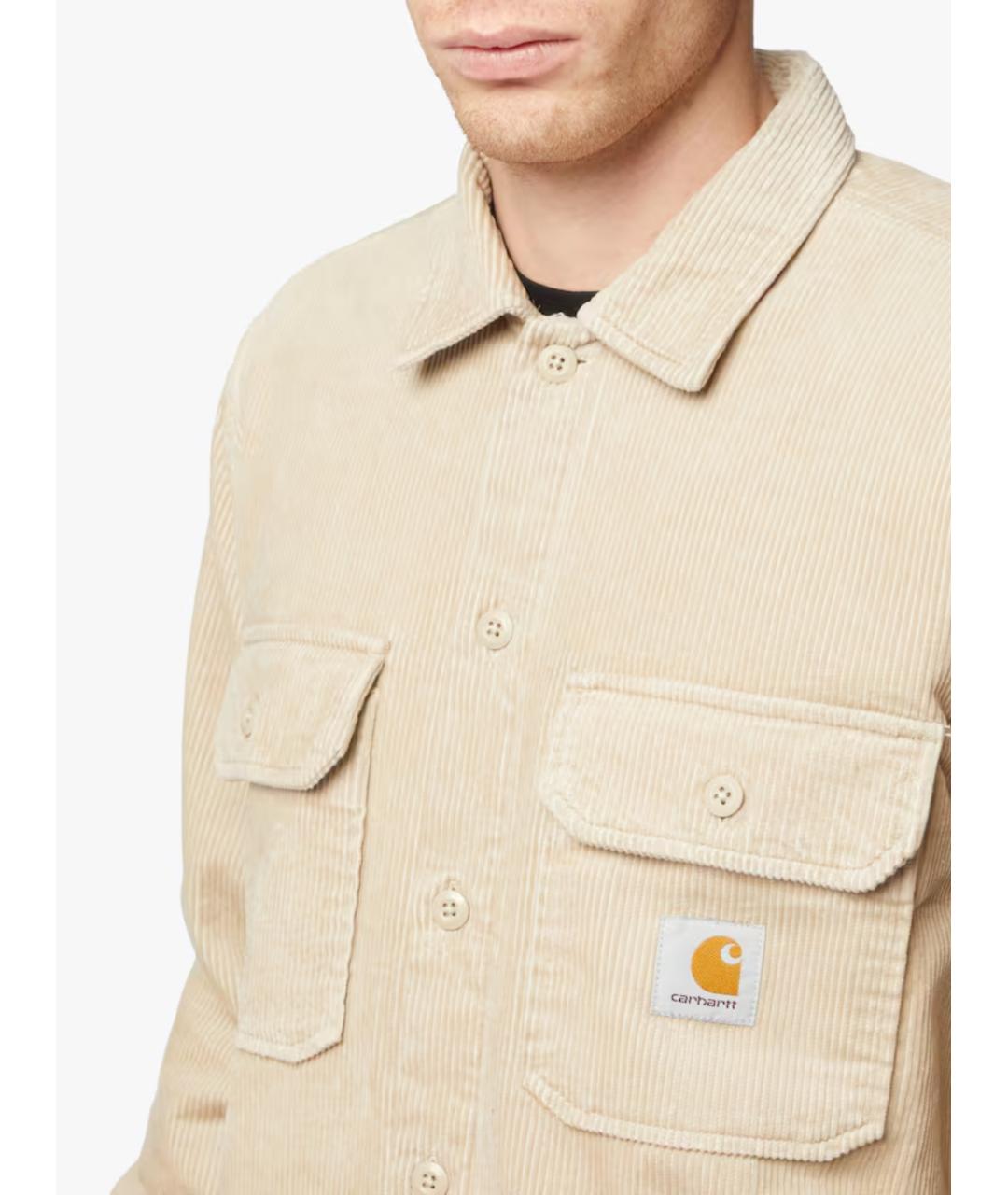 CARHARTT WIP Бежевая хлопковая кэжуал рубашка, фото 2