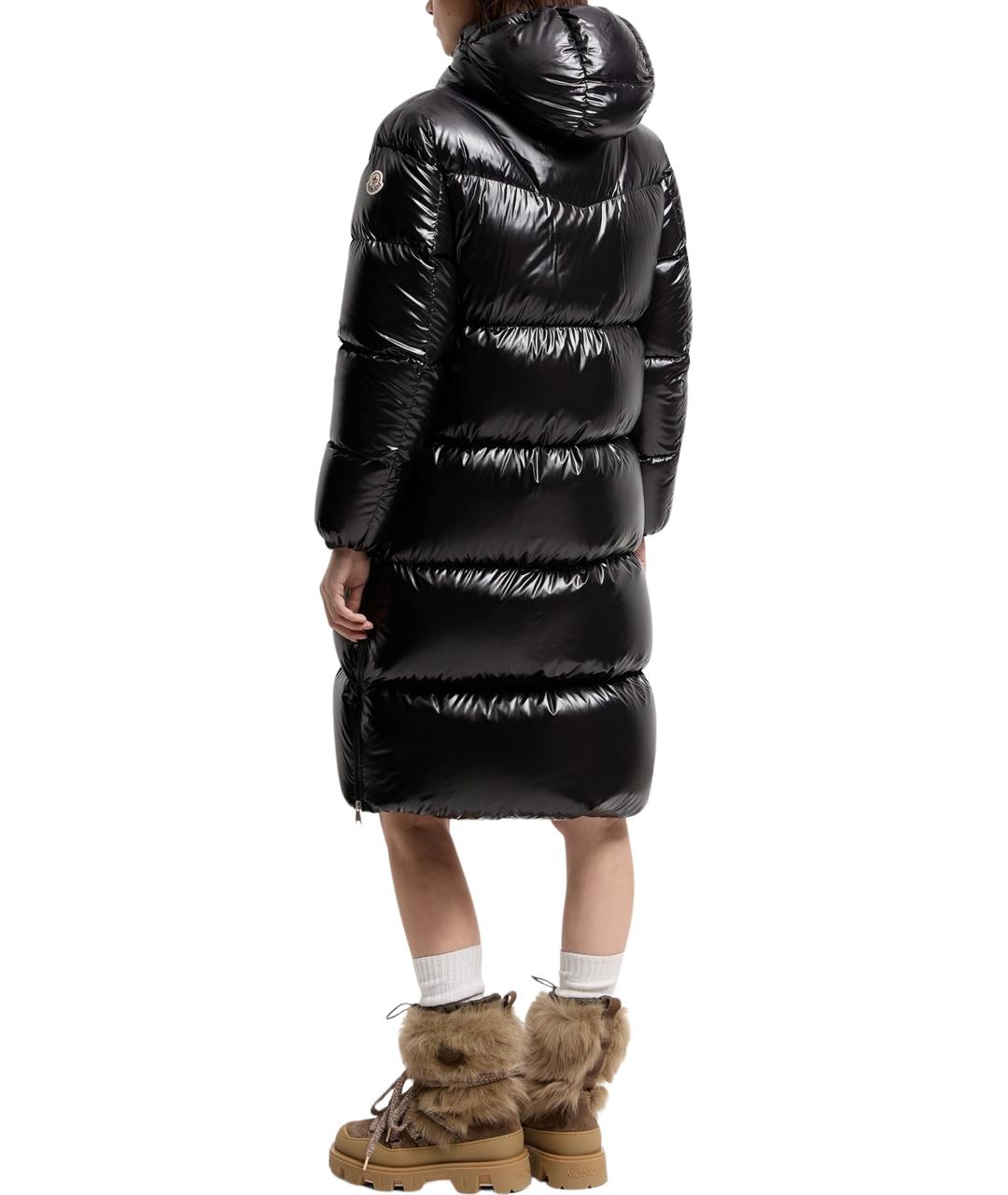 MONCLER Черный полиамидовый пуховик, фото 3