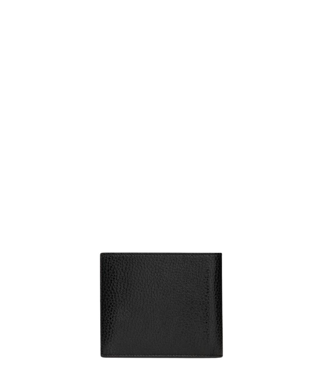 SAINT LAURENT Черный кожаный кошелек, фото 2