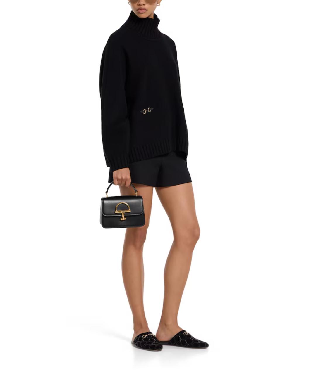 GUCCI Черная кожаная сумка с короткими ручками, фото 6